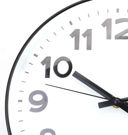 Foraineam 2 Pieces 12-Inch Wall Clock Silent Non Ticking Battery Operated - Image 3