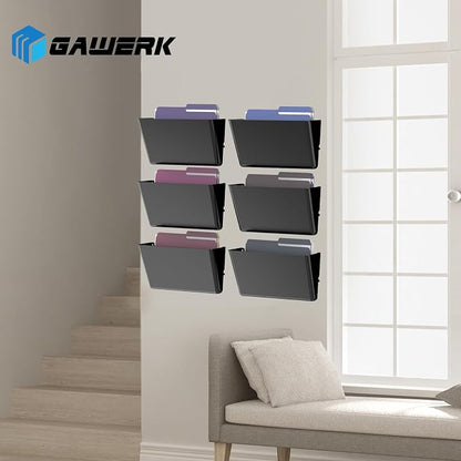Gawerk Clear Acrylic Single Pocket, Plastic Hanging Wall Mount File Holder - Image 6