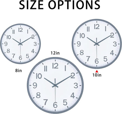 Wall Clocks Battery Operated 10 inch Modern Wall Clock, Silent Non Ticking Wall - Image 5