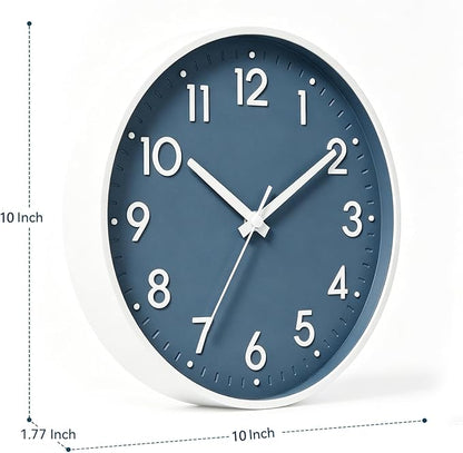 Mosewa Wall Clock 10 Inch, Battery Operated Silent Non-Ticking Modern Analog - Image 3