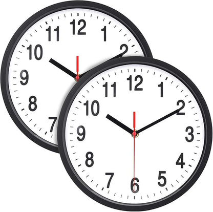 Foraineam 2-Pack Silent Non Ticking Wall Clock by Foraineam