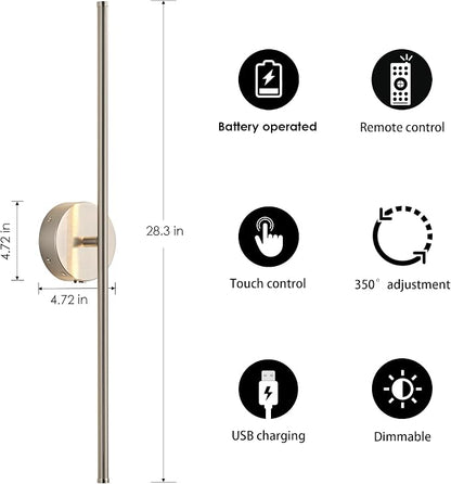 KARTOOSH Battery Operated Wall Sconces - Image 5