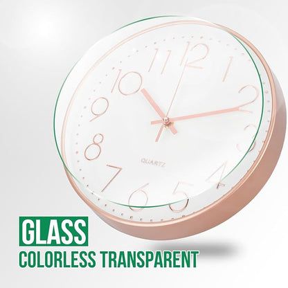 Wall Clock 12 Inch Non-Ticking Silent Modern Simple Style Round Decor Clock - Image 5