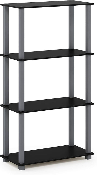 Furinno TURN-S-TUBE Storage Shelves, 4-Tier Book Shelf, Corner Shelf, Toolless - Image 4