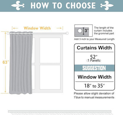 ChrisDowa Blackout Curtains 63 inches Long - Image 5