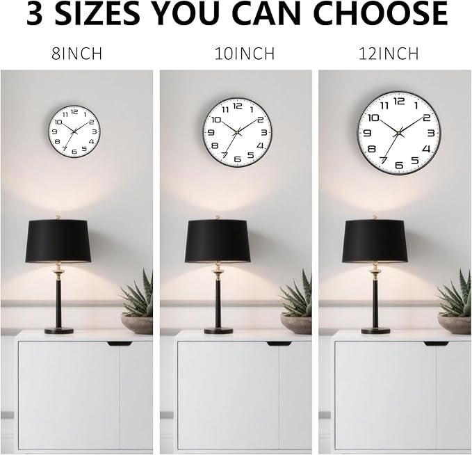 Silent Wall Clock with Extra Large Numbers - Image 8