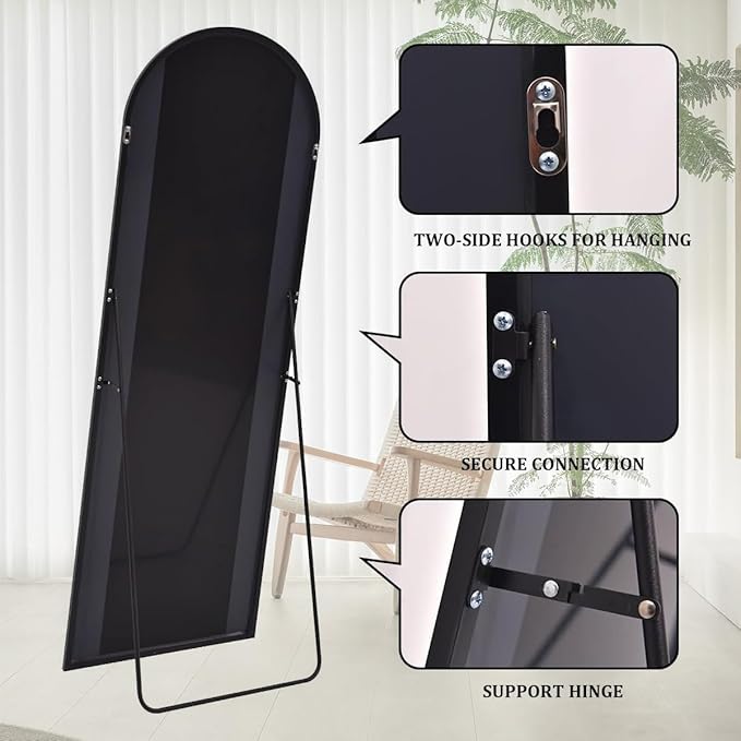Rowjut Floor Mirror Arched Mirror Full Length 56"X20"Full Length Mirror can be - Image 4
