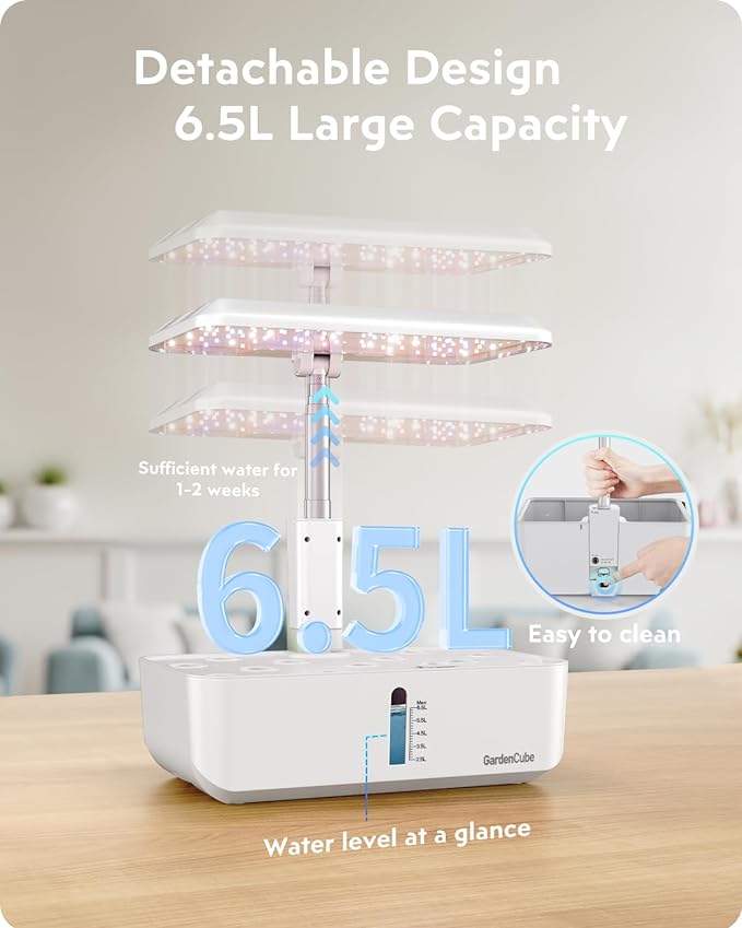 Hydroponics Growing System Garden: 12 Pods Indoor Herb Garden with Grow Light Plants Germination Kit Quiet Automatic Hydroponic Height Adjustable - Gardening Gifts for Women