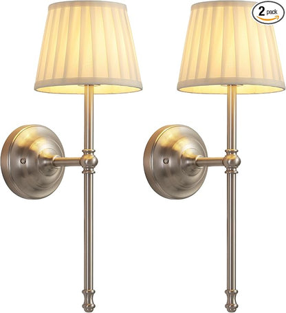 KDG Cordless Wall Sconces Set of 2, Small Wireless 5200mAh Rechargeable Battery by KDG