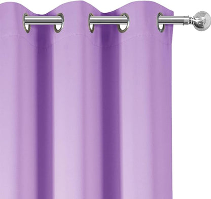 LEMOMO Blackout Curtains 52 x 45 inch Lavender Curtains Set of 2 Panels/Thermal - Image 8