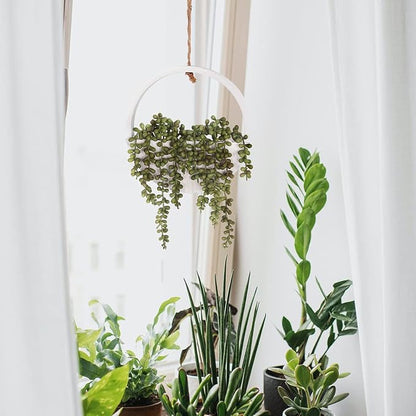 Floweroyal 2pcs Artificial Succulents Hanging Plants 12.2'' Fake String of - Image 7