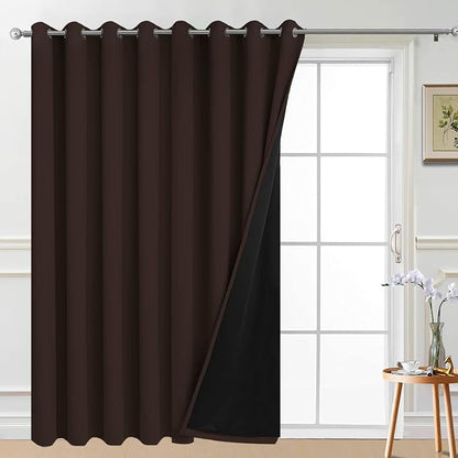 Yakamok 100% Blackout Patio Door Curtain Panels by Yakamok
