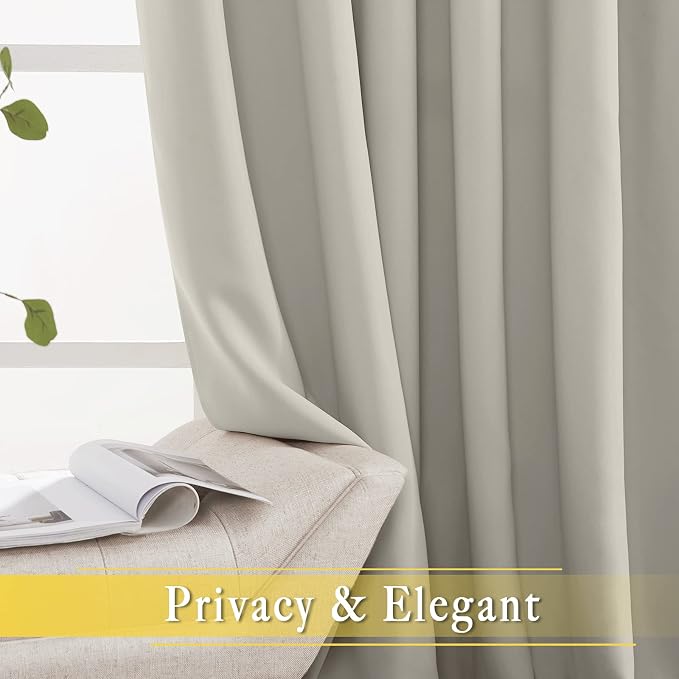 NICETOWN Blackout Curtains for Sliding Glass Door Room Divider Noise Reduce - Image 4