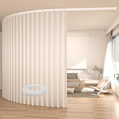 Room Divider Blackout Curtains Extra Wide Ceiling Mounted Curtains Track Sets by JVVMNJLK