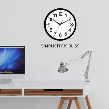 Rohioue 12 Inch Wall Clock Modern Battery Operated Silent Non Ticking Analog - Image 6