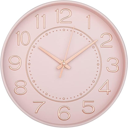 HZDHCLH 10 inch Small Wall Clocks Battery Operated, Silent No Ticking Clock by HZDHCLH