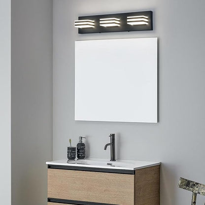 Black Vanity Lights for Bathroom Light Fixtures Adjust 3 Colors Modern Bath - Image 4