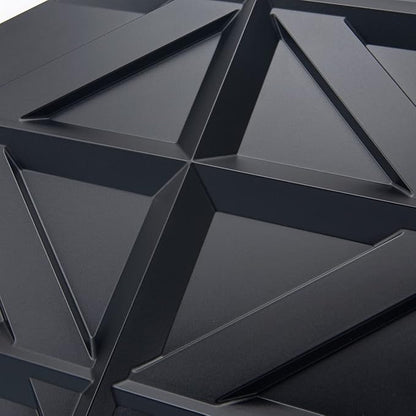 Art3d PVC 3D Wall Panel, Decorative Wall Tile in Black 12-Pack 19.7"x19.7" - Image 7
