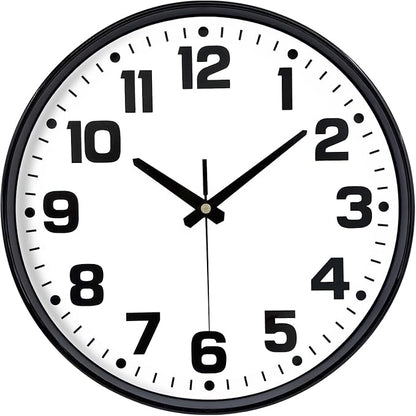 Modern Silent Wall Clock, 10inch Non-Ticking Analog Battery Operated Clock by MABPEDO
