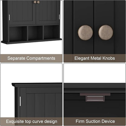 ChooChoo Bathroom Cabinet Wall Mounted 2-Door - Image 5