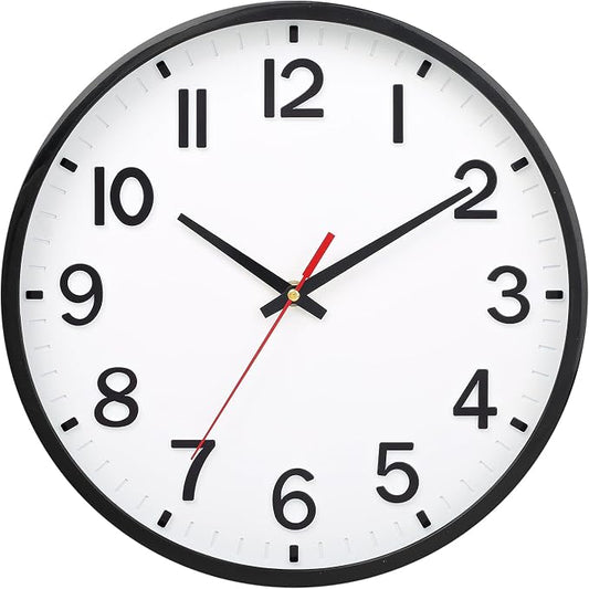 Wall Clocks Battery Operated 10 inch Modern Wall Clock, Silent Non Ticking Wall by Unknown