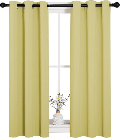 NICETOWN Window Curtain Panels, Thermal Insulated Solid Grommet Blackout - Image 2