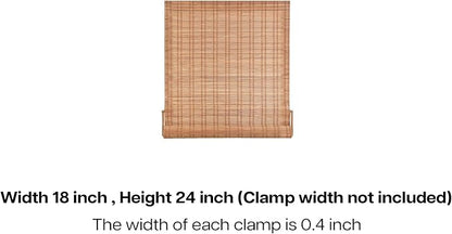 LazBlinds No Tools No Drill Bamboo Roller Shades, Cordless Bamboo Blinds - Image 7