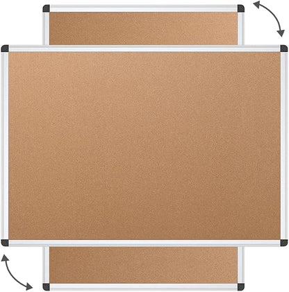 VIZ-PRO Cork Notice Board, 48 X 36 Inches - Image 3