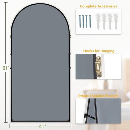 Dewfig Arched Full Length Mirror, Oversized Full Body Mirrors - Image 5