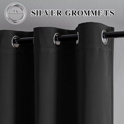IGEMAEVE Blackout Sliding Door Curtains 84 Inch Length, Extra Wide Room Divider - Image 2