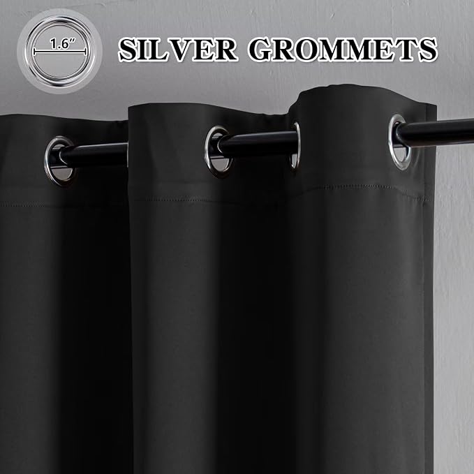 IGEMAEVE Blackout Curtains 108 Inch Length 2 Panels Set, Grommet Energy Saving - Image 2