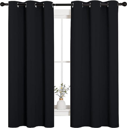 NICETOWN Halloween Pitch Black Solid Thermal Insulated Grommet Blackout by NICETOWN