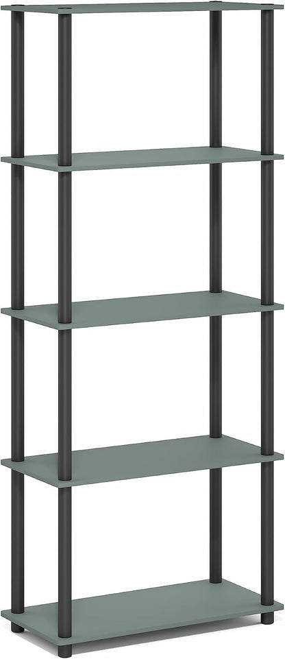 Furinno Turn-N-Tube Storage Shelves, 5-Tier Book Shelf, Corner Shelf, Toolless - Image 5