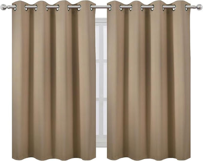 LEMOMO Natural Thermal Blackout Curtains/52 x 45 Inch/Set of 2 Panels Room - Image 2
