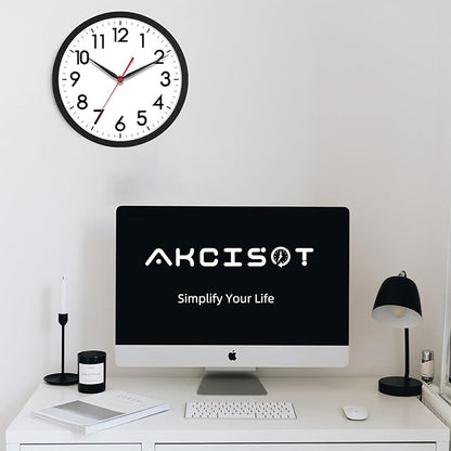 AKCISOT 12 Inch Wall Clock Silent Non-Ticking Modern Wall Clocks Battery - Image 6