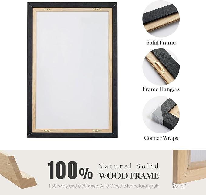 Large Framed Modern Abstract Wall Art - Image 6
