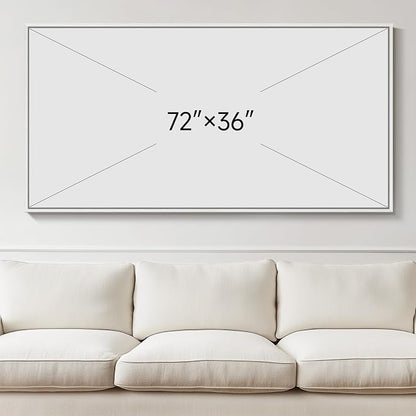 Extra Large Framed Blue Gold Abstract Wall Art - Image 7