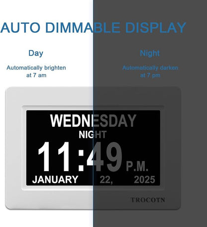 TROCOTN Dementia Clocks, Large Display Calendar Alarm Clock - Image 5