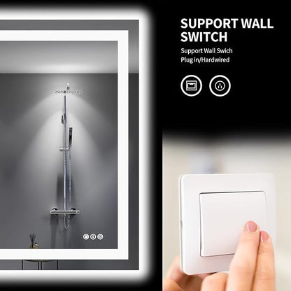 LOAAO 48"X40" LED Bathroom Mirror - Image 7