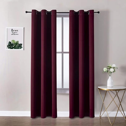 ChrisDowa Burgundyout Curtains 78 inches Long by ChrisDowa
