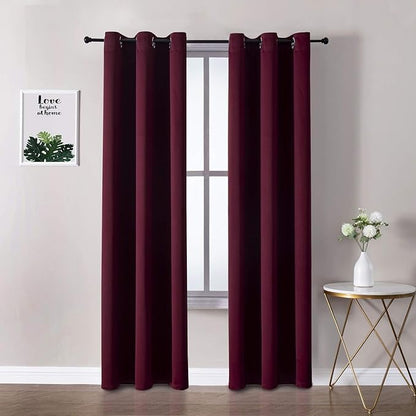 ChrisDowa Burgundyout Curtains 72 inches Long by ChrisDowa