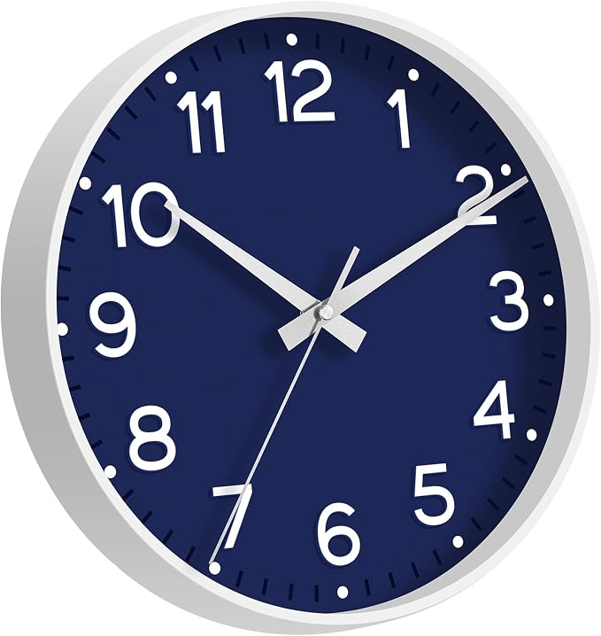 Roymnie Wall Clock, Silent Wall Clocks Battery Operated 8 Inch-Modern Non - Image 8