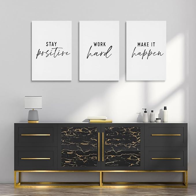 GUBIYU Inspirational Wall Decor Stay Positive, Work Hard, Make it Happen Wall - Image 3