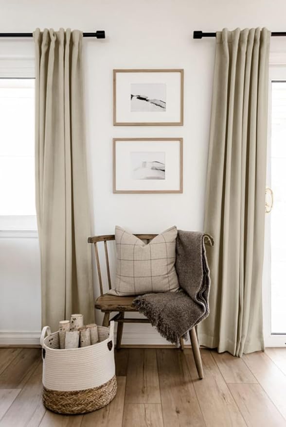 100% Blackout Shield Linen Blackout Curtains - Image 6