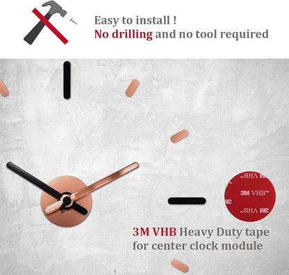 Presentime & Co Large Frameless DIY Wall Clock - Image 2