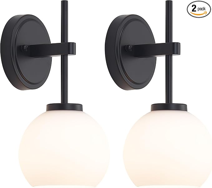 SANTOSTOCK Black Wireless Rechargeable Wall Sconces by SANTOSTOCK