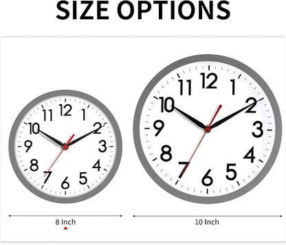 AKCISOT Wall Clock 8 Inch Silent Non-Ticking Modern Clocks Battery Operated - Image 3