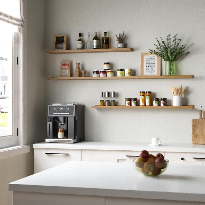 Boswillon 35.3 Inches Long Floating Shelves, 2 Set Rustic Wall Shelf - Image 4