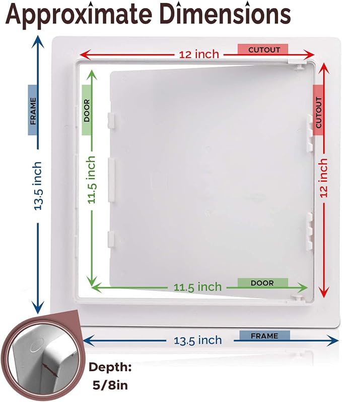 Morvat Access Panel 12x12 Inch for Drywall & Ceiling - Image 2