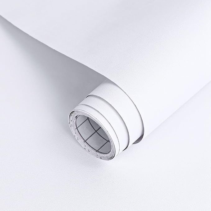 Arthome 11.8"x100" White Contact Paper, Peel and Stick Matte Wallpaper by ArthomeWALLDECOR